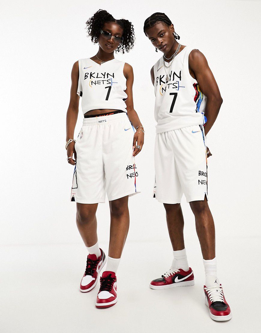 NBA Brooklyn Nets Icon Swingman - Pantaloncini unisex bianchi - Nike Basketball - Modalova