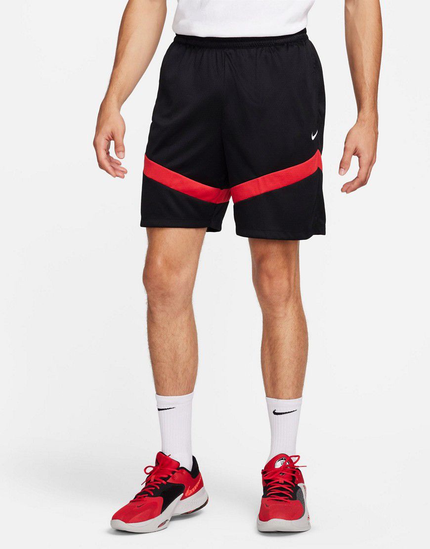 Icon - Pantaloncini da 8" neri e rossi con logo - Nike Basketball - Modalova