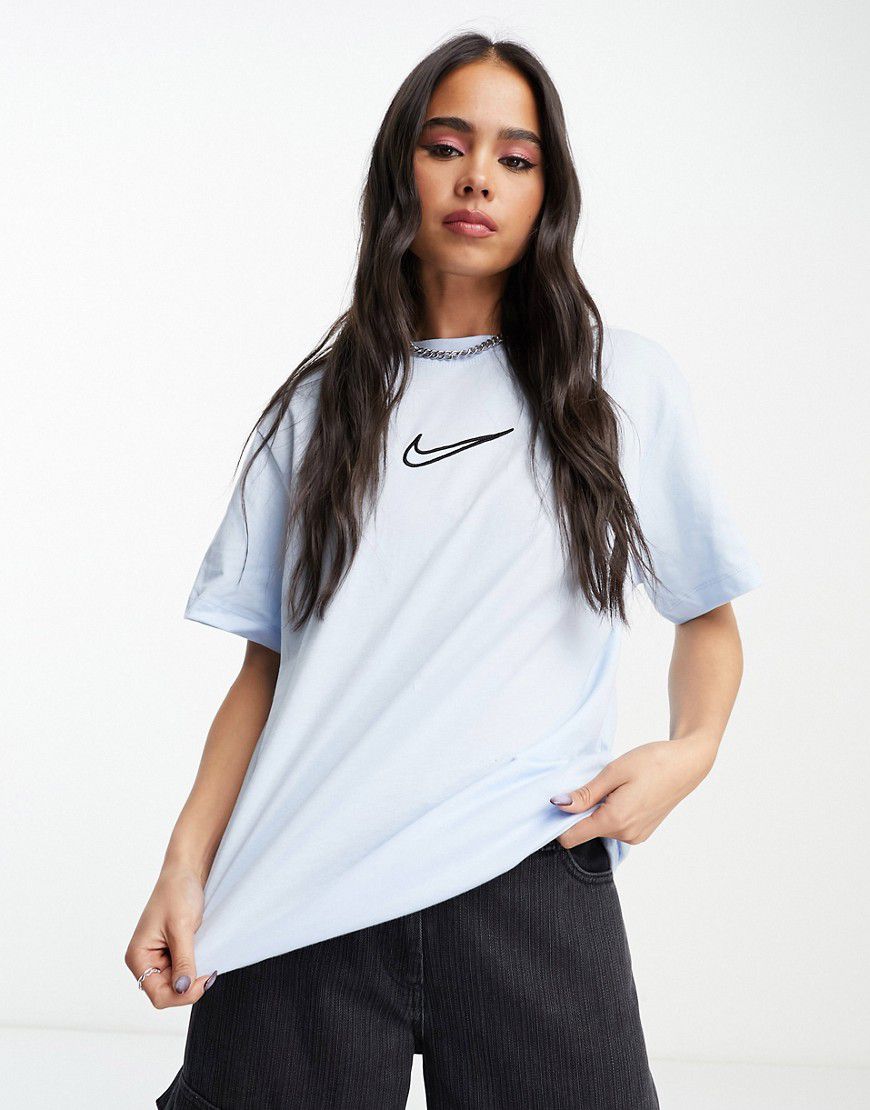Berretto celeste con logo medio - Nike - Modalova