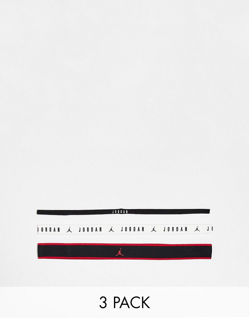 Jordan - Confezione da 3 paia di fasce larghe miste color nero, bianco e rosso - Nike - Modalova