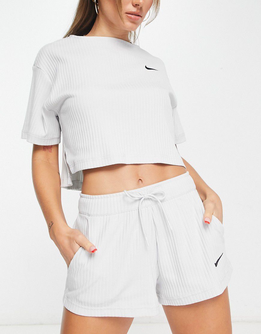 Pantaloncini grigi a coste in jersey - Nike - Modalova