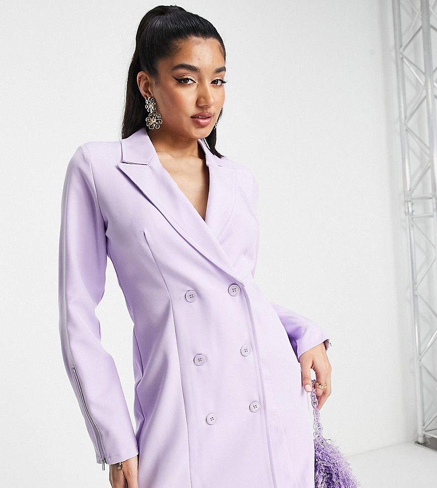 Vestito blazer lilla con zip sulla manica - Saint Genies - Modalova