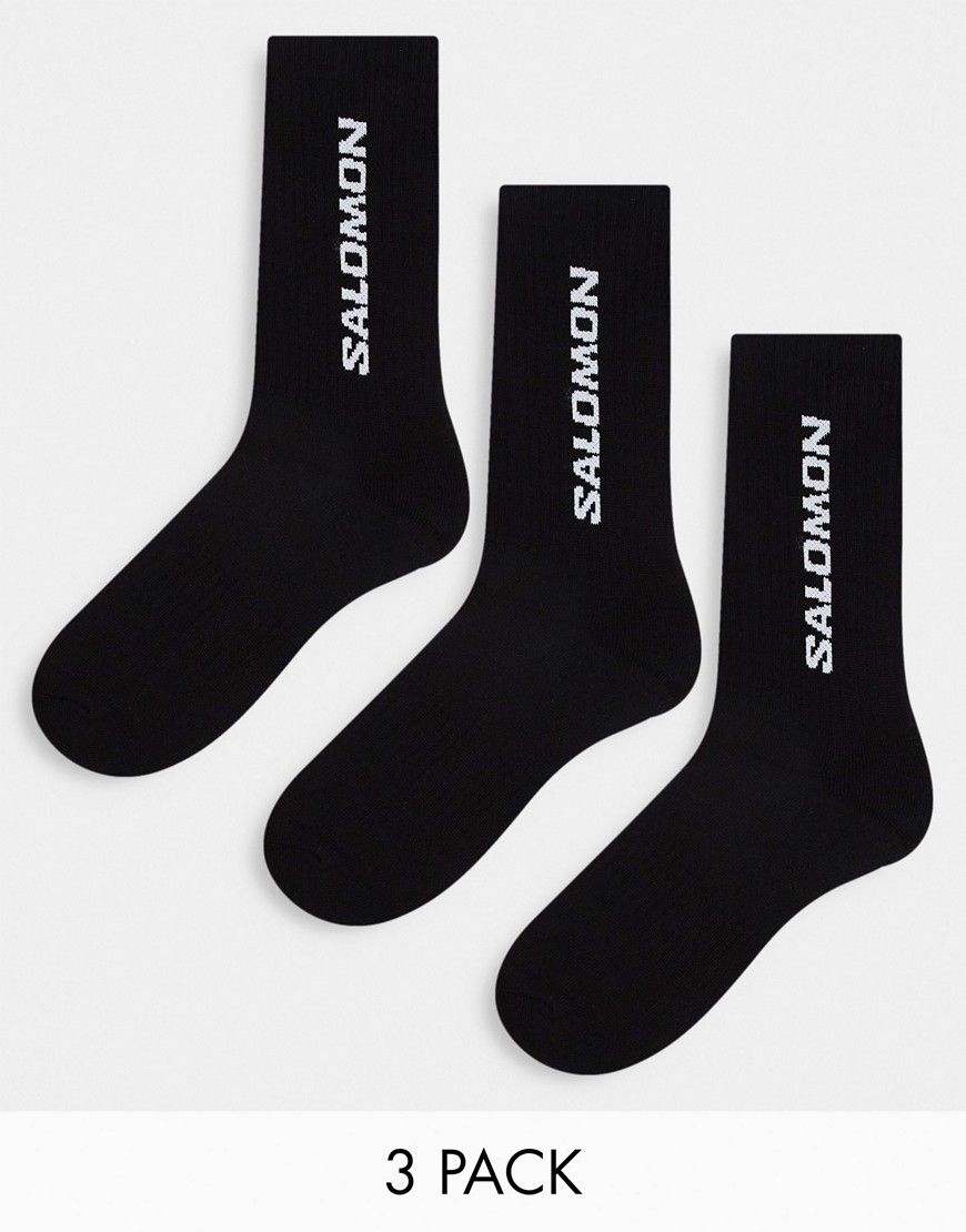 Everyday - Confezione da 3 paia di calzini neri unisex - Salomon - Modalova