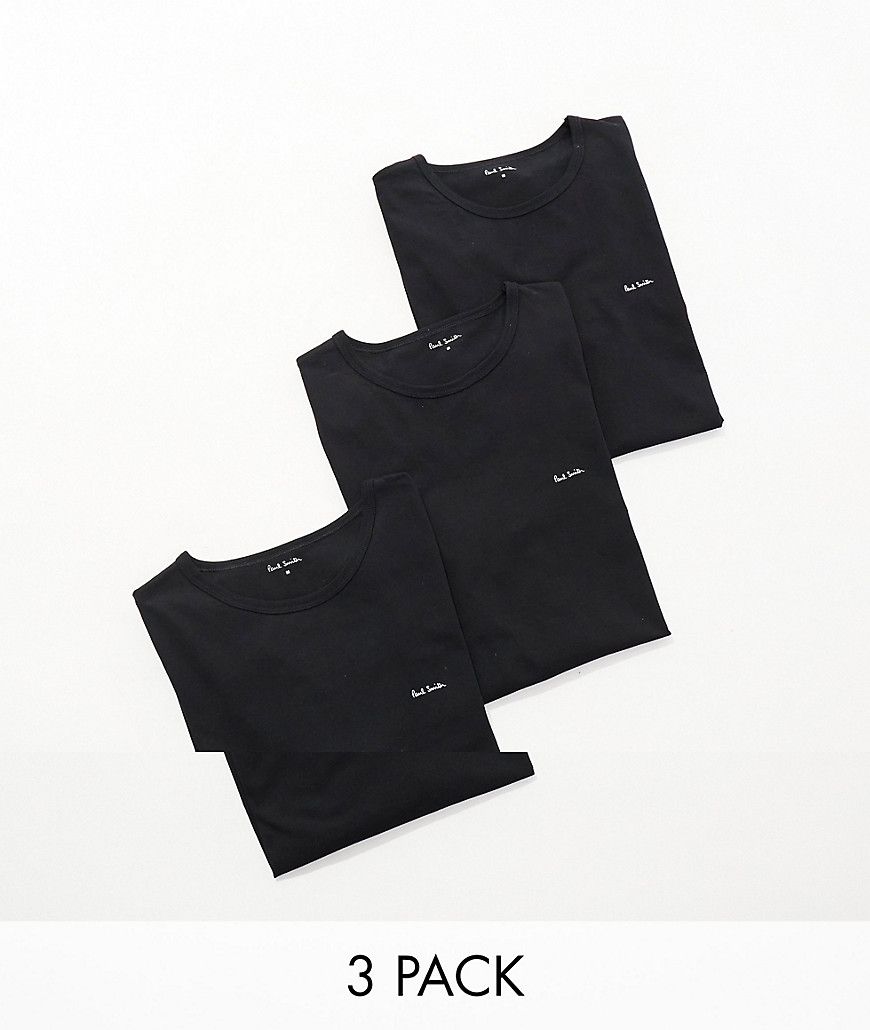 Paul Smith - Confezione da 3 T-shirt da casa nere con logo - PS Paul Smith - Modalova