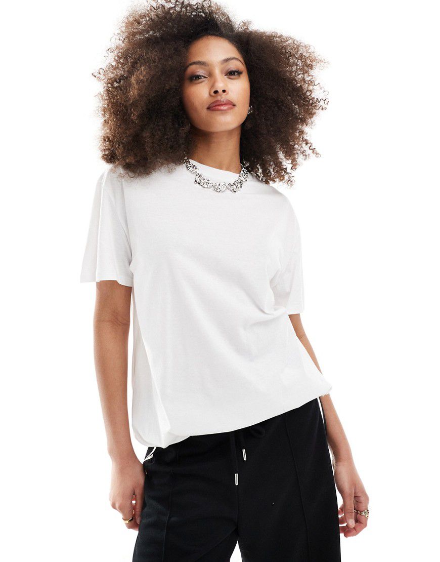 T-shirt oversize bianca - Pieces - Modalova
