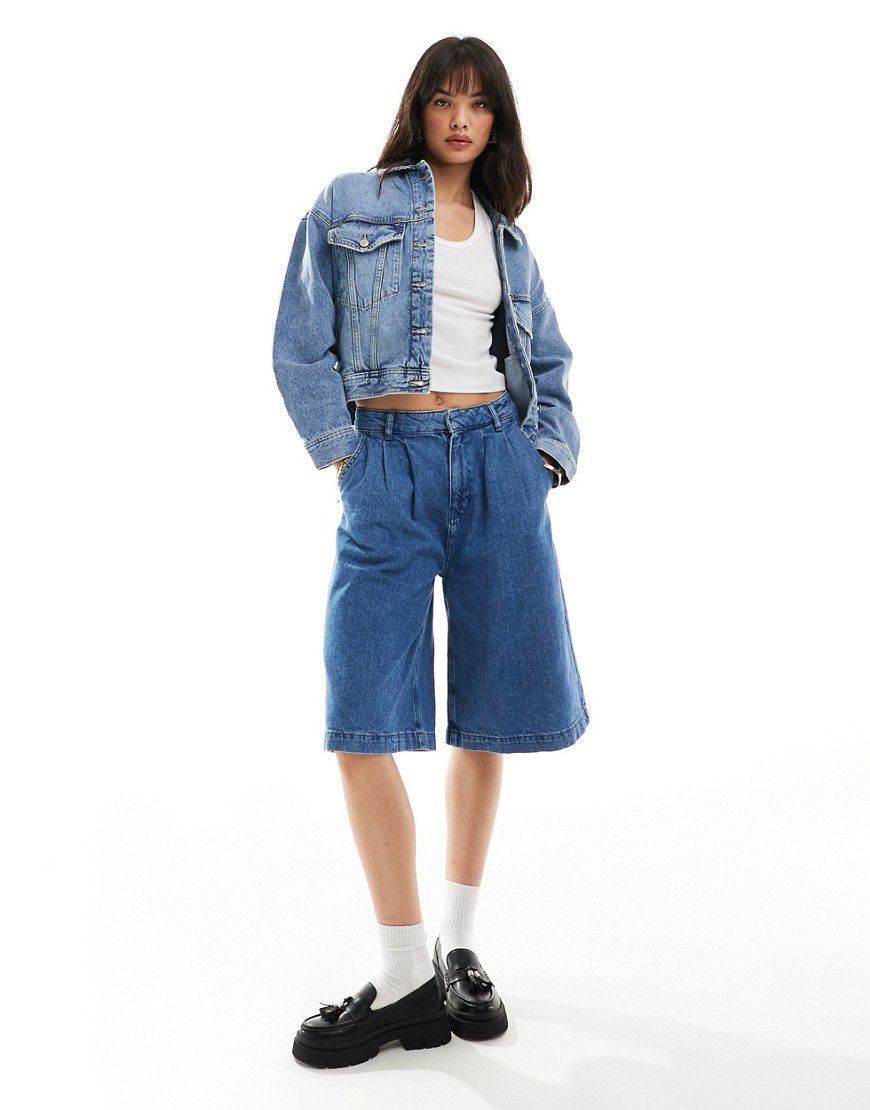 Giacca di jeans oversize azzurra - Pull & Bear - Modalova