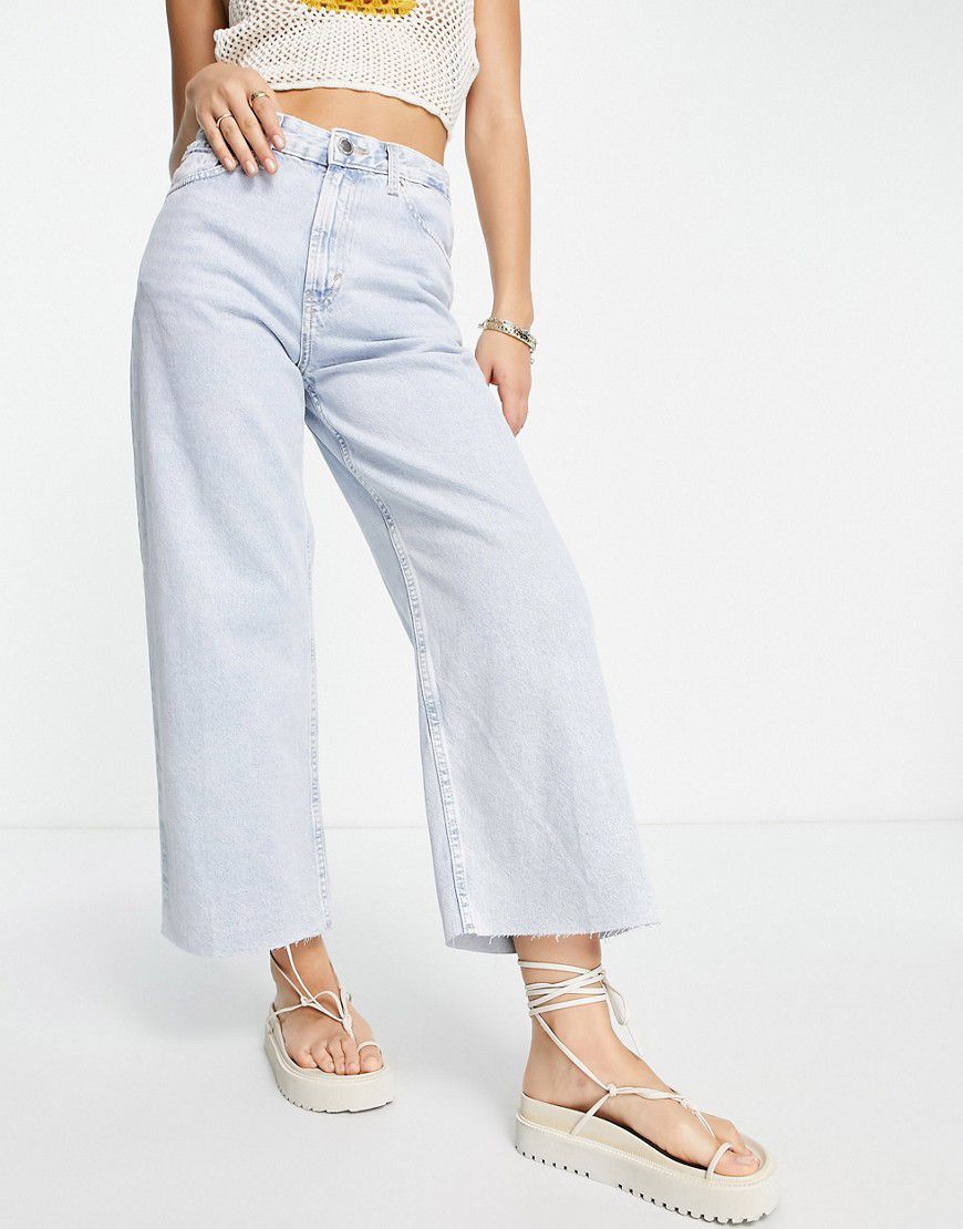 Jeans stile culotte a vita alta candeggiato - Pull & Bear - Modalova