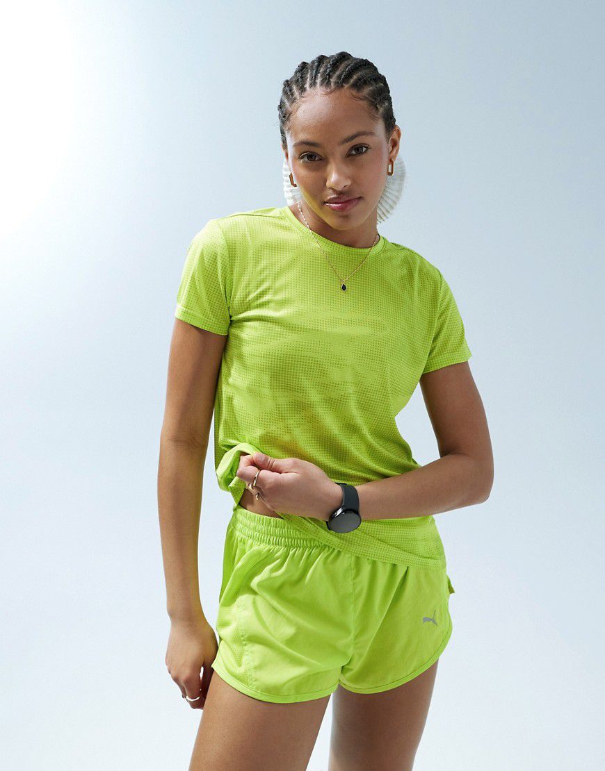 Run Favourite - T-shirt giallo lime - Puma - Modalova