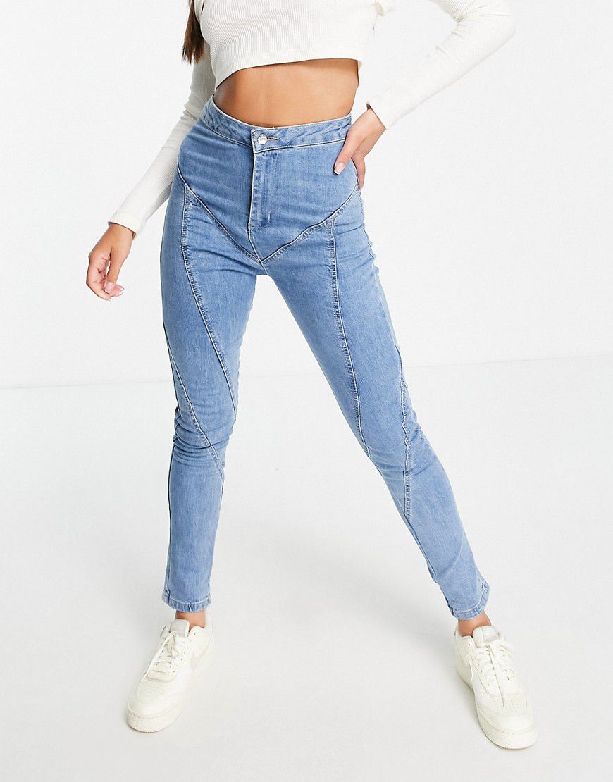 Jeans elasticizzati con cuciture sui bordi medio - Rebellious Fashion - Modalova
