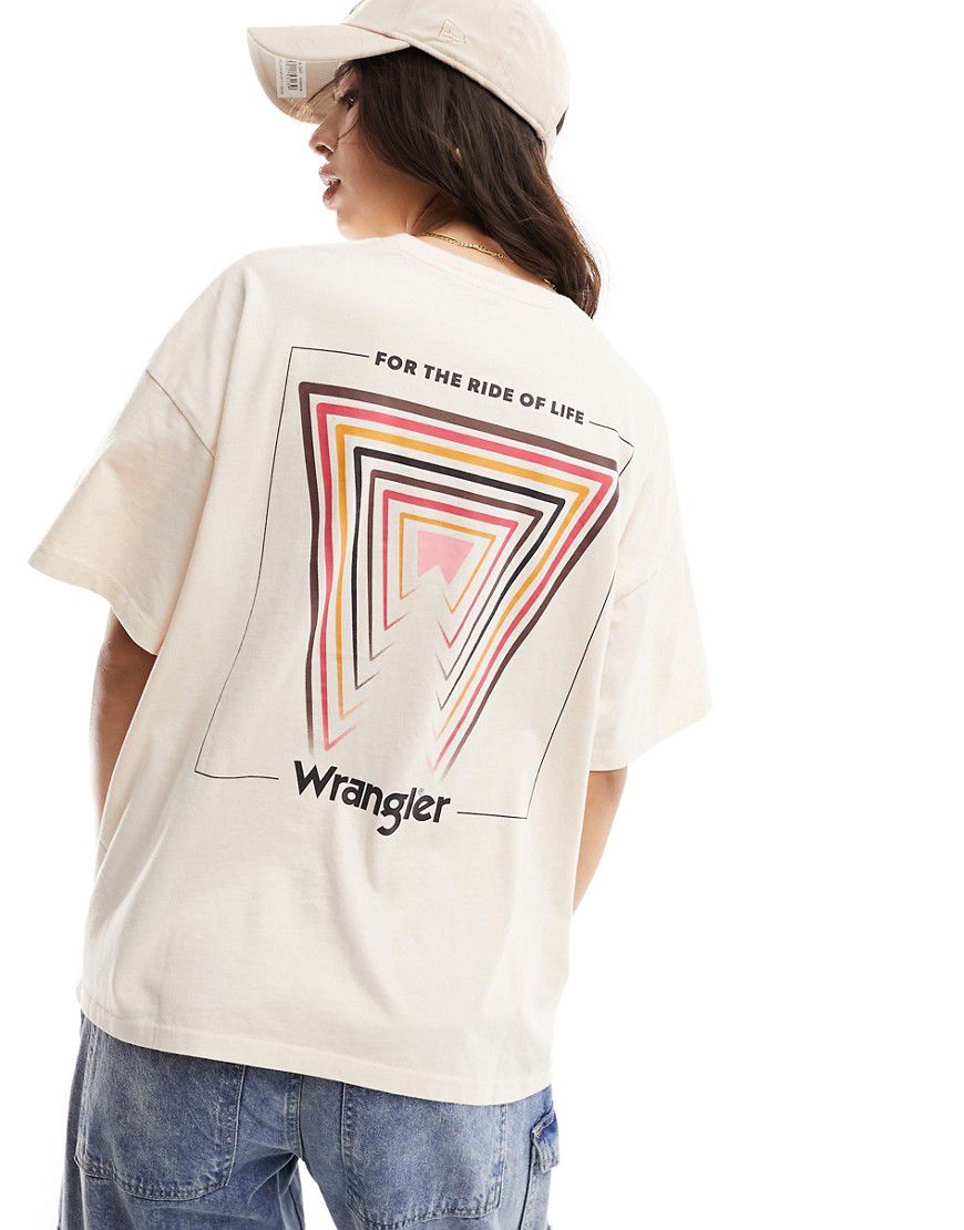 T-shirt girlfriend pallido con stampa sul retro - Wrangler - Modalova