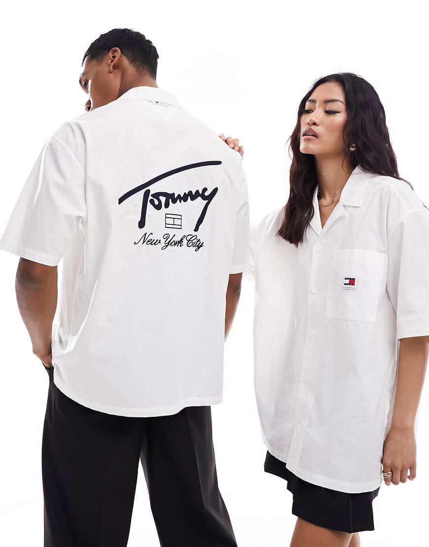 Unisex DNA Twist - Camicia bianca tinta unita - Tommy Jeans - Modalova