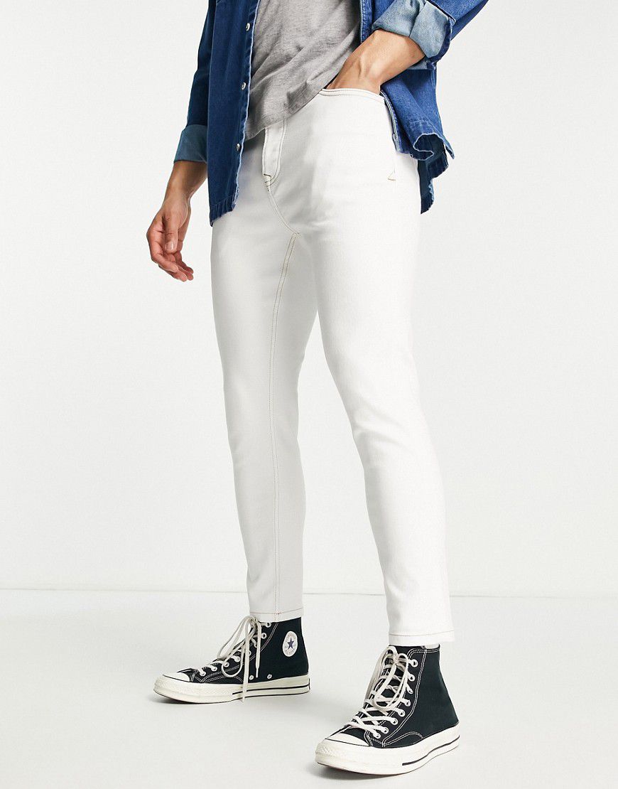 Jeans elasticizzati affusolati bianchi - Topman - Modalova