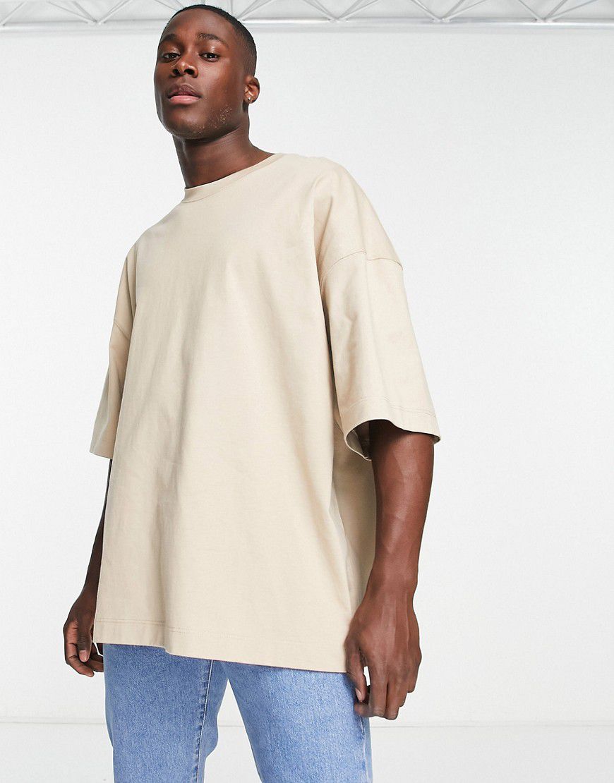 T-shirt premium super oversize color pietra - Topman - Modalova