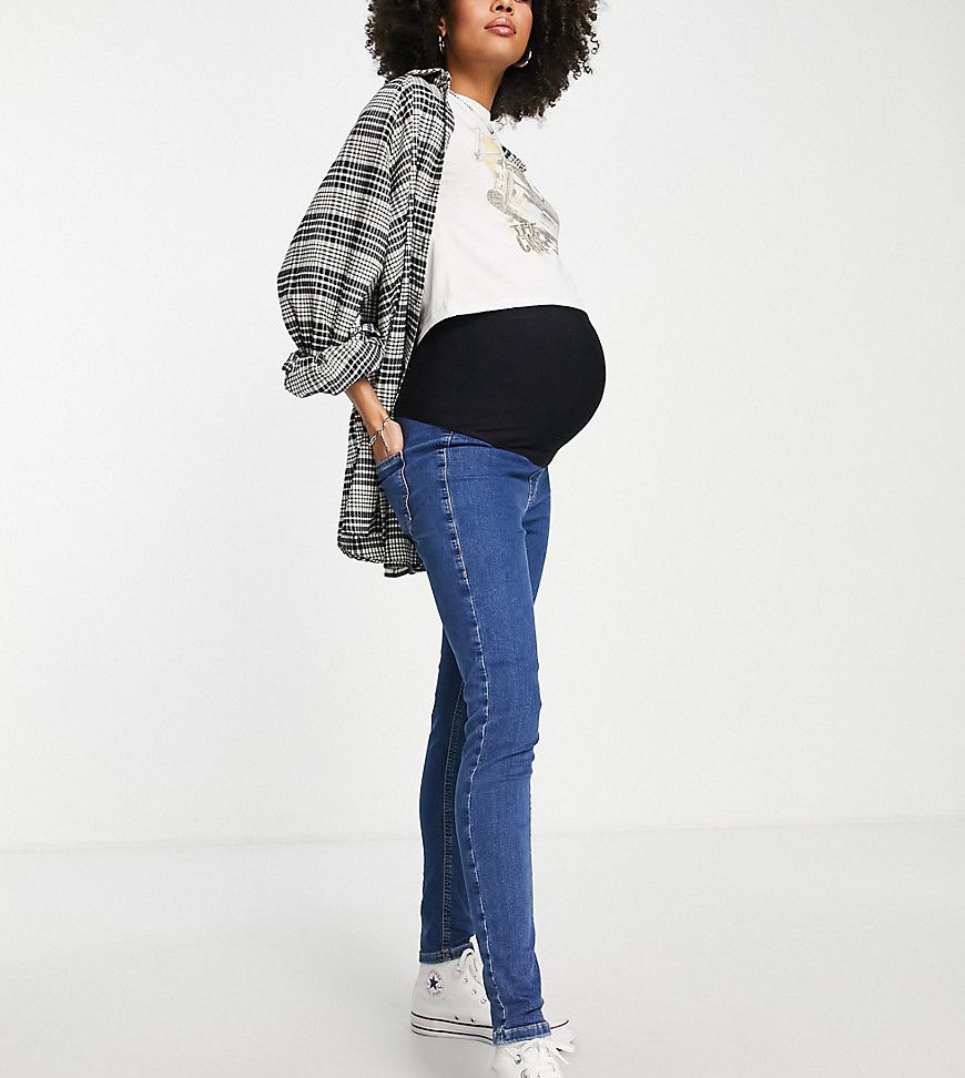 Joni - Jeans con fascia sopra il pancione medio - Topshop Maternity - Modalova