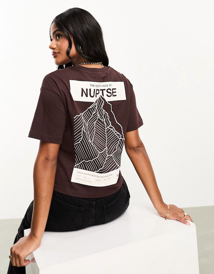 Nuptse - T-shirt corta con stampa sul retro scuro - The North Face - Modalova