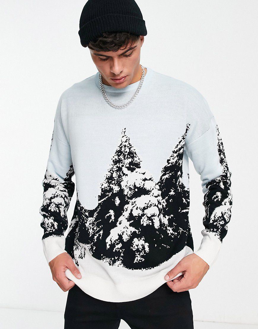 Maglione natalizio con paesaggio invernale oversize - Threadbare - Modalova