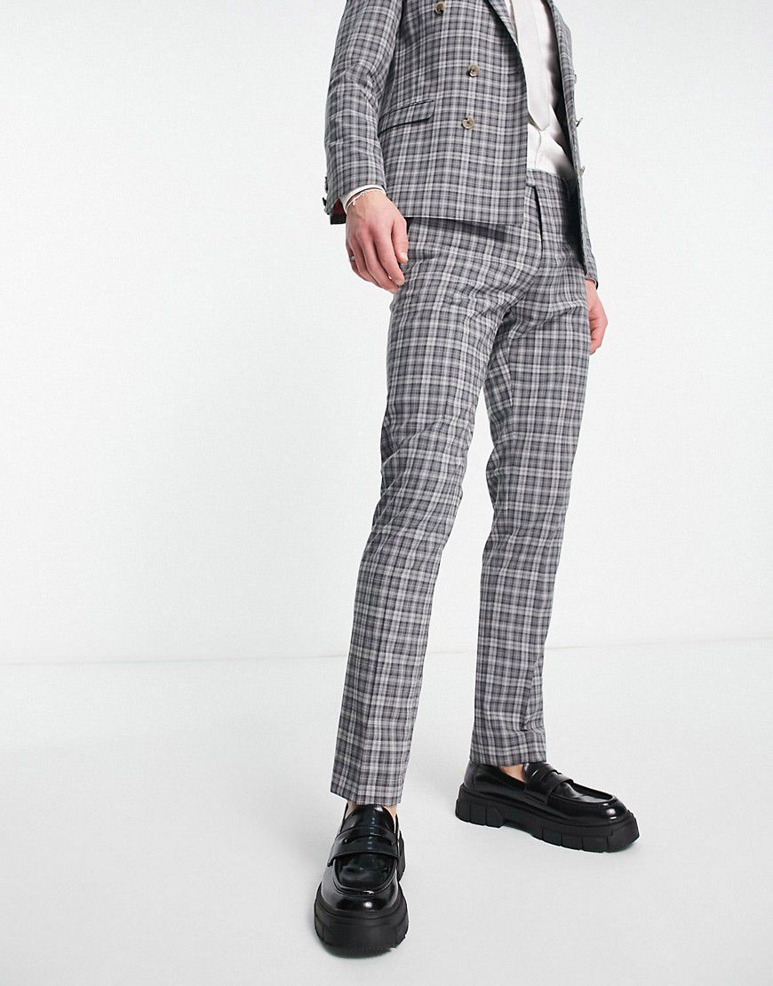 Mepstead - Pantaloni da abito grigi a quadri principe di Galles - Twisted Tailor - Modalova