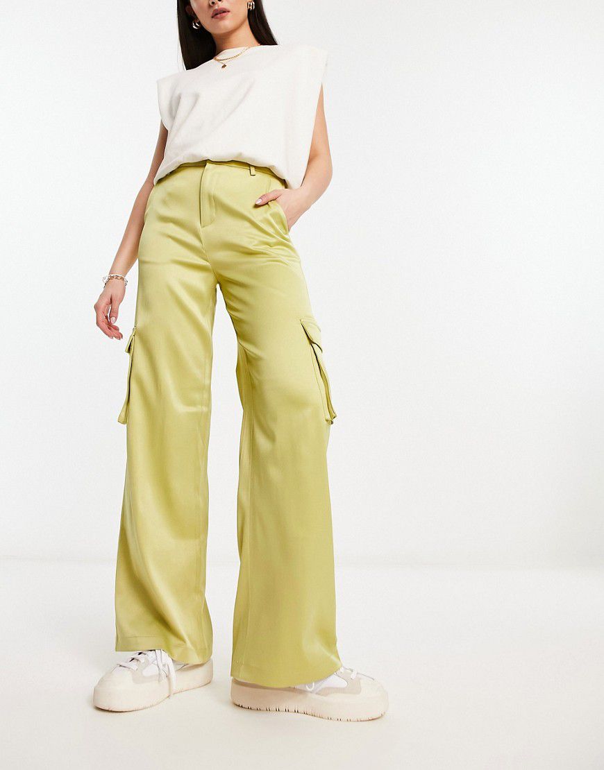 Pantaloni cargo color sabbia a fondo ampio - Urban Threads - Modalova