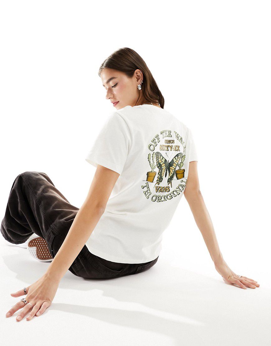 T-shirt sporco con stampa di farfalla sul retro - Vans - Modalova