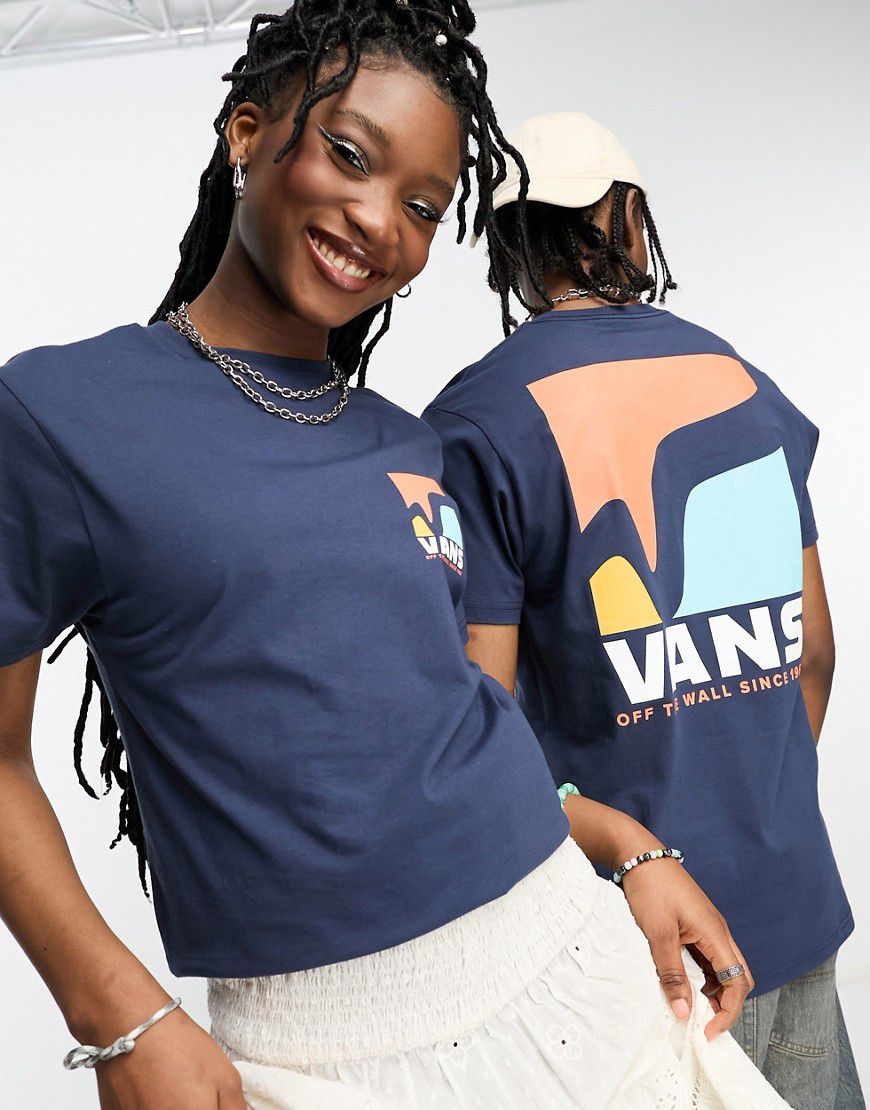Swoop - T-shirt unisex con scollo a V e stampa sul retro - Vans - Modalova