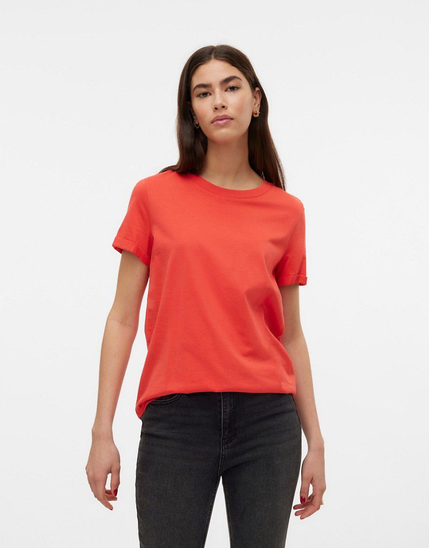 Vero Moda - T-shirt rosso papavero - Vero Moda - Modalova