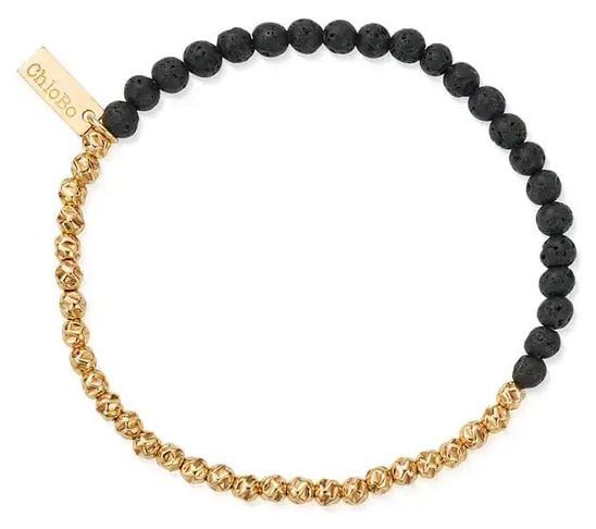 GBBLHAMM MAN Black Lava Principal Bracelet - Gold Jewellery - ChloBo - Modalova