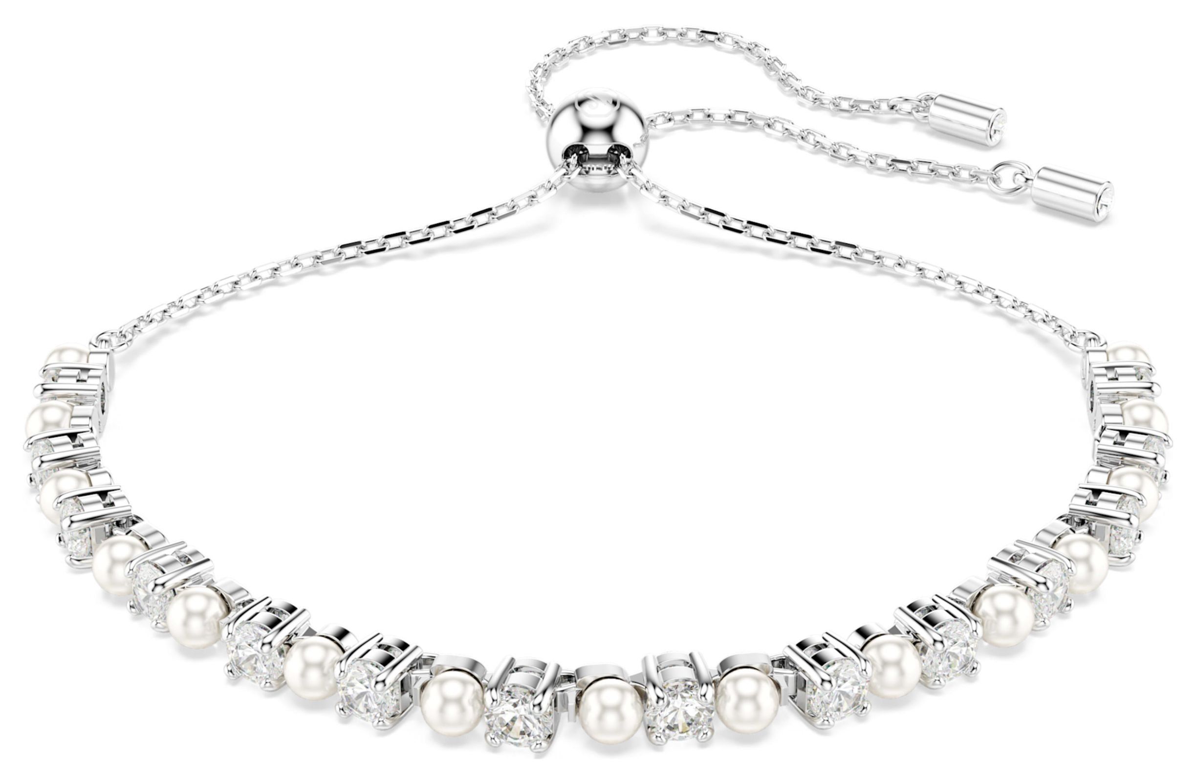 Matrix Bracelet Crystal Pearl White Jewellery - Swarovski - Modalova