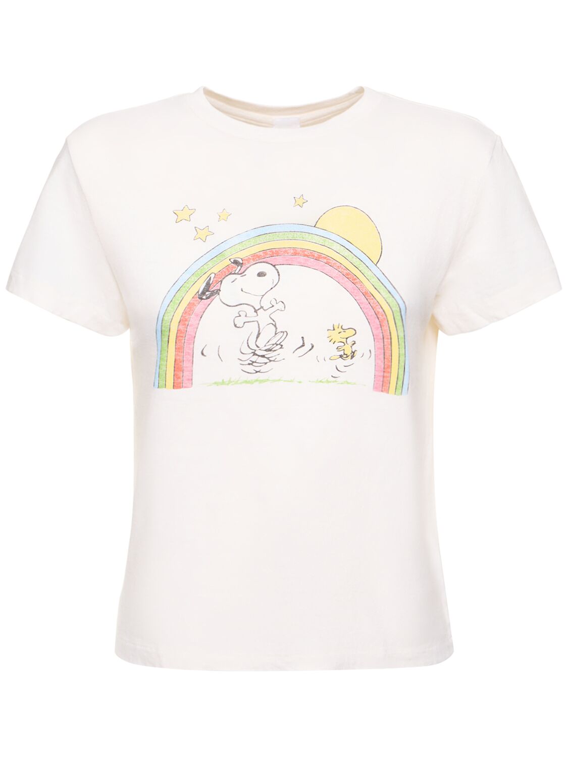 T-shirt Peanuts Rainbow In Cotone - RE/DONE - Modalova
