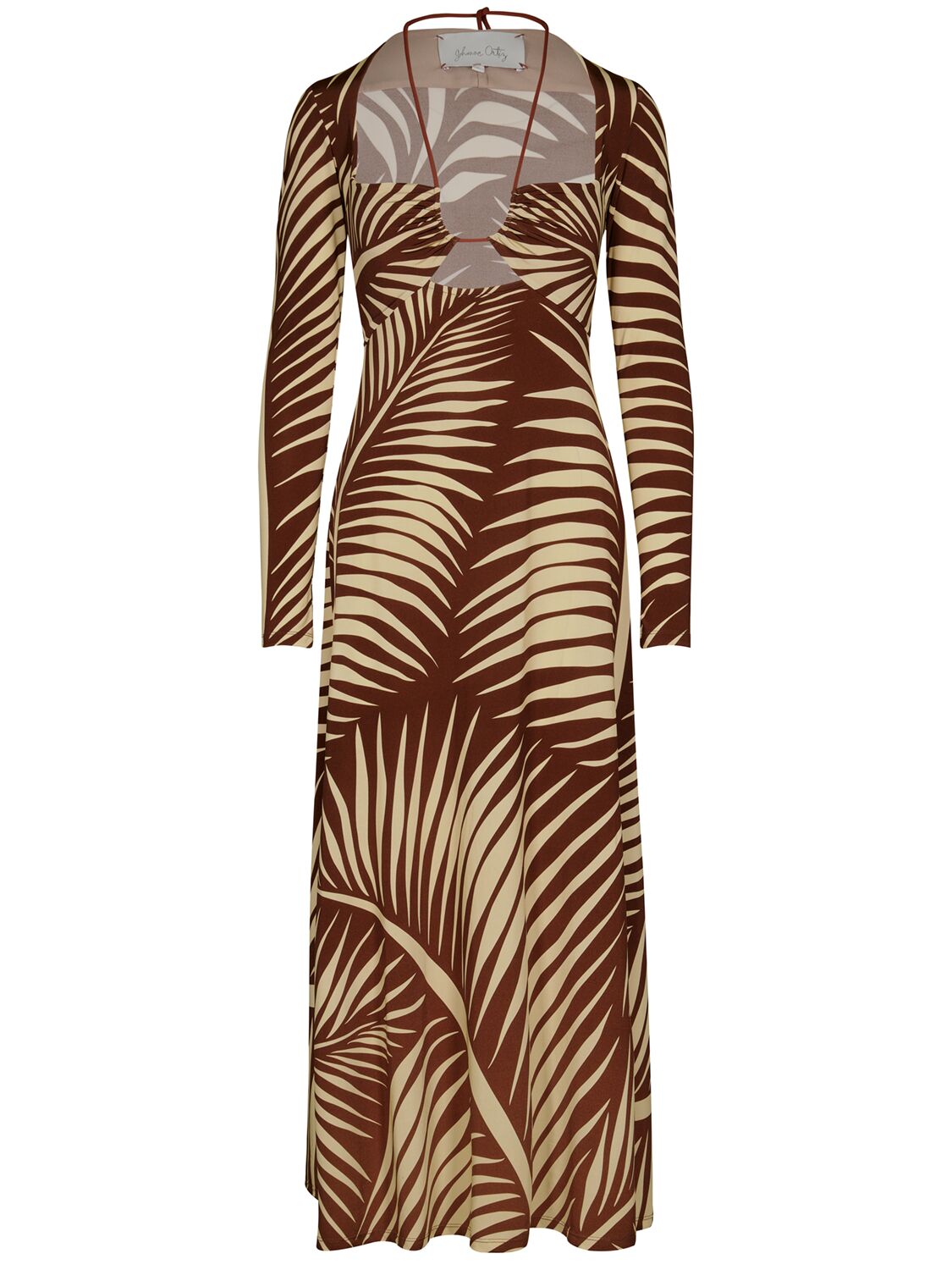 Printed Shiny Jersey Midi Dress - JOHANNA ORTIZ - Modalova