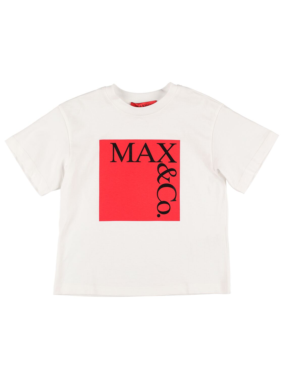 T-shirt In Jersey Di Cotone Con Stampa - MAX&CO - Modalova