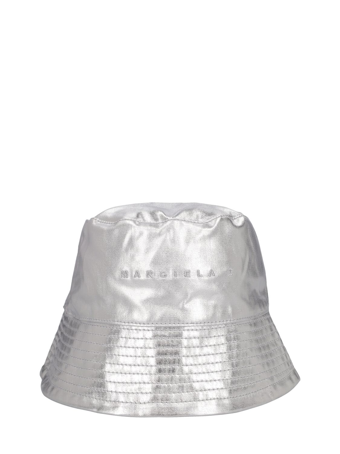 Cappello Bucket In Cotone Lamé Con Logo - MM6 MAISON MARGIELA - Modalova
