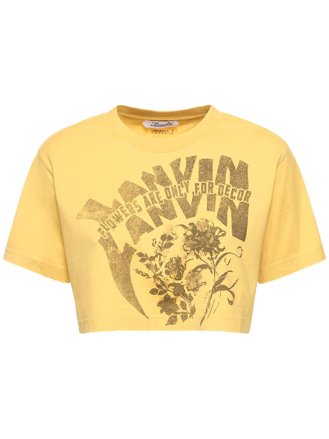 T-shirt Cropped Con Stampa - LANVIN - Modalova