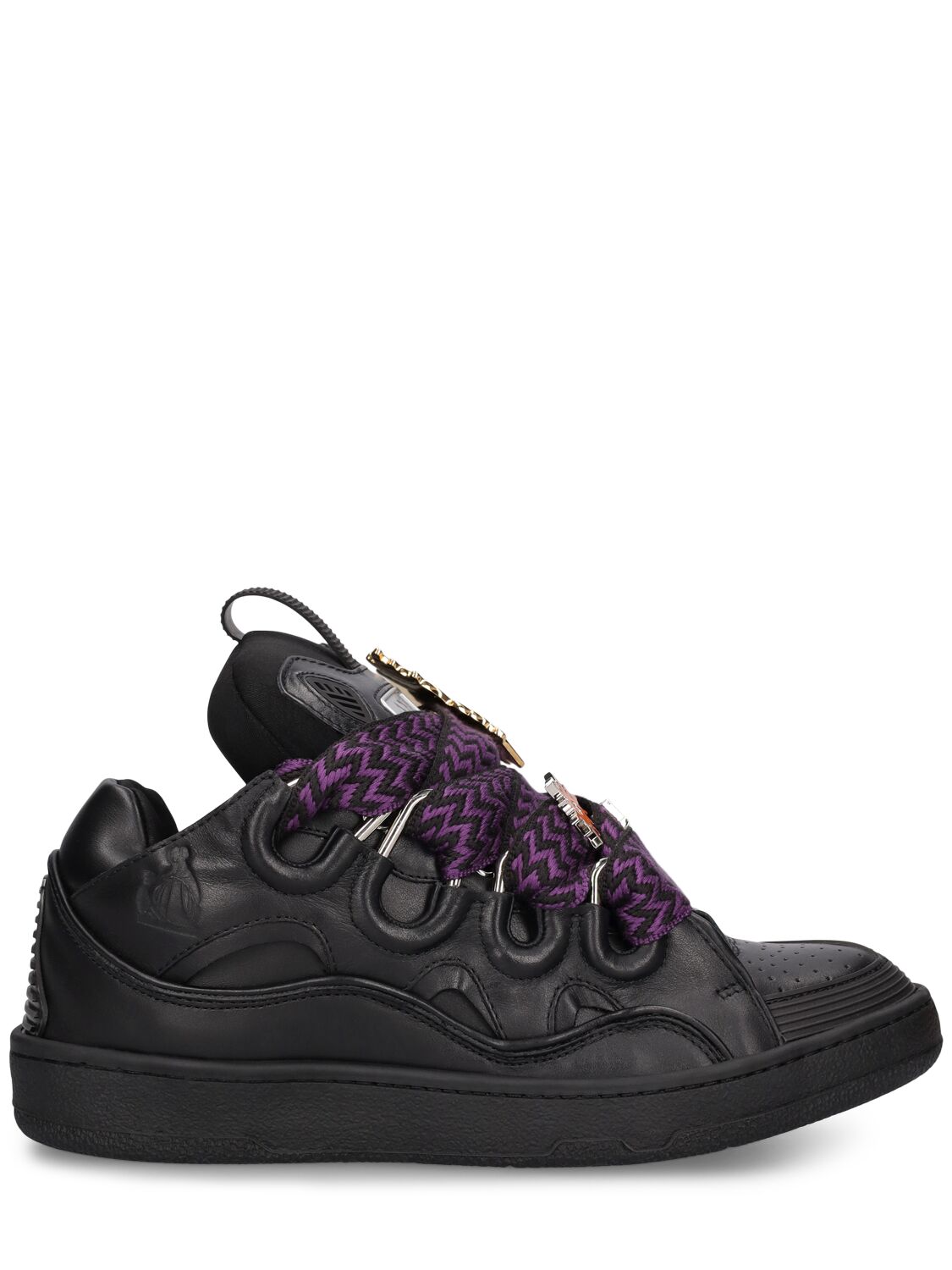 Sneakers Curb Leather And Pins - LANVIN - Modalova