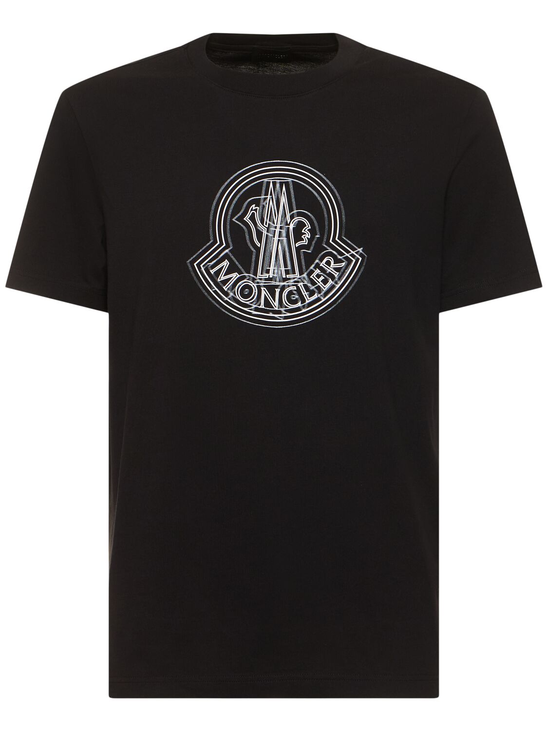 Logo Cotton T-shirt - MONCLER - Modalova