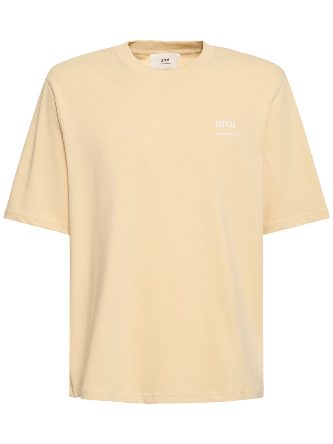 T-shirt Boxy Fit In Cotone Con Logo - AMI PARIS - Modalova
