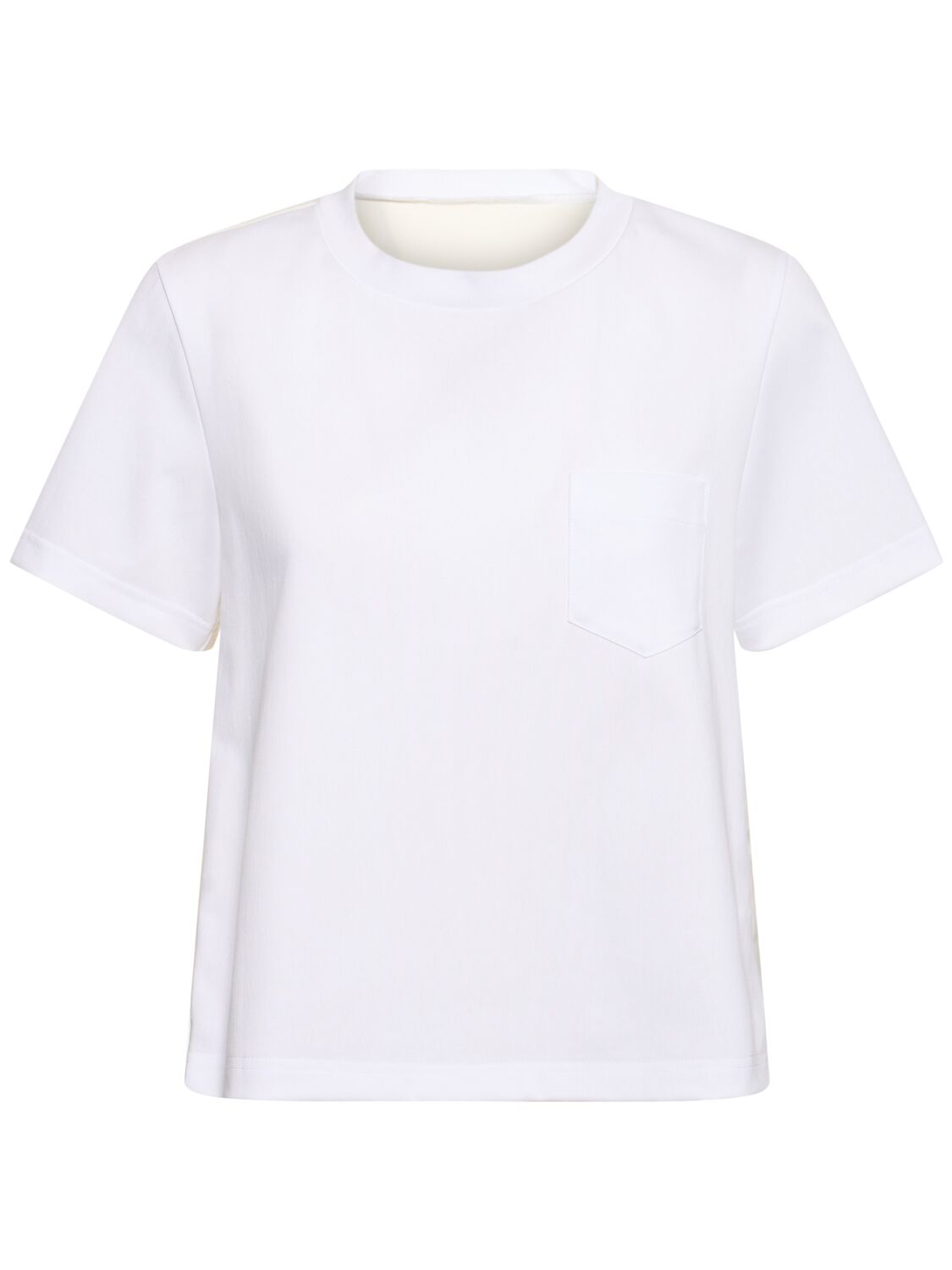 Cotton Jersey & Nylon Twill T-shirt - SACAI - Modalova