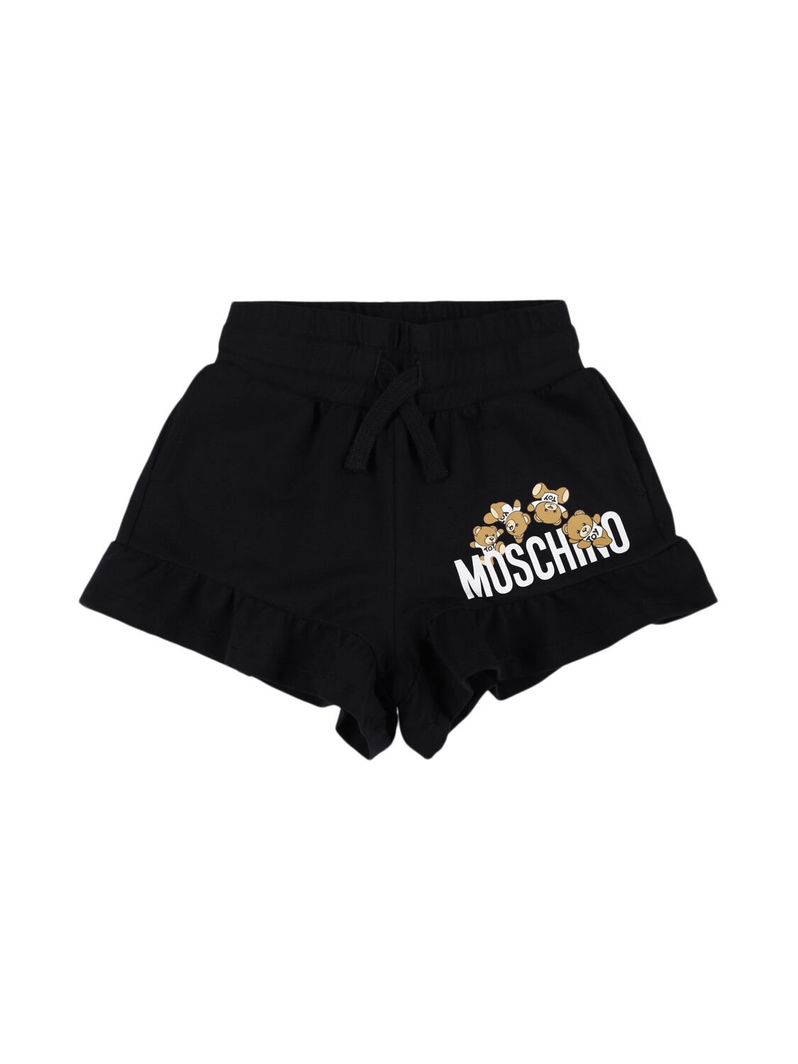 Shorts In Felpa Di Cotone - MOSCHINO - Modalova