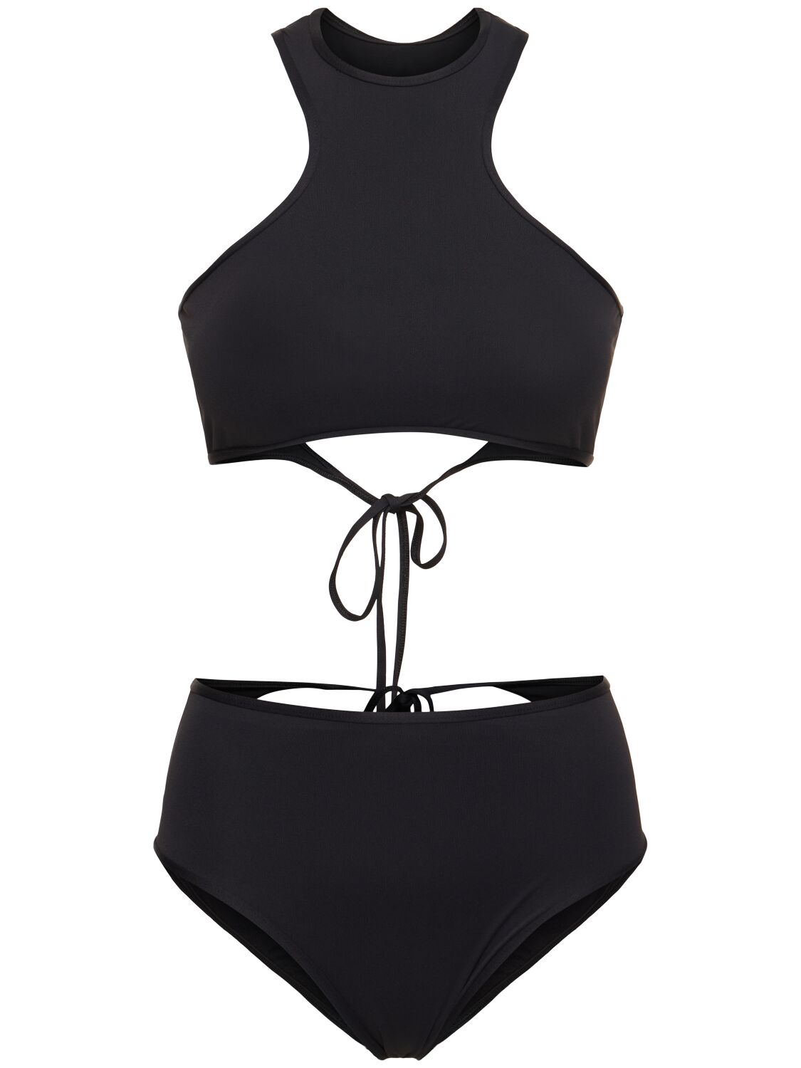 Jersey Halter Neck Cutout Bikini Set - THE ATTICO - Modalova
