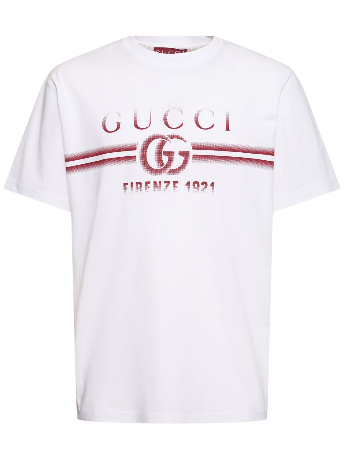 T-shirt In Jersey Di Cotone Con Stampa - GUCCI - Modalova