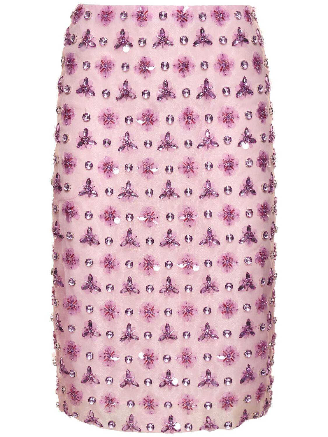 Embellished Organza Midi Skirt - DES PHEMMES - Modalova