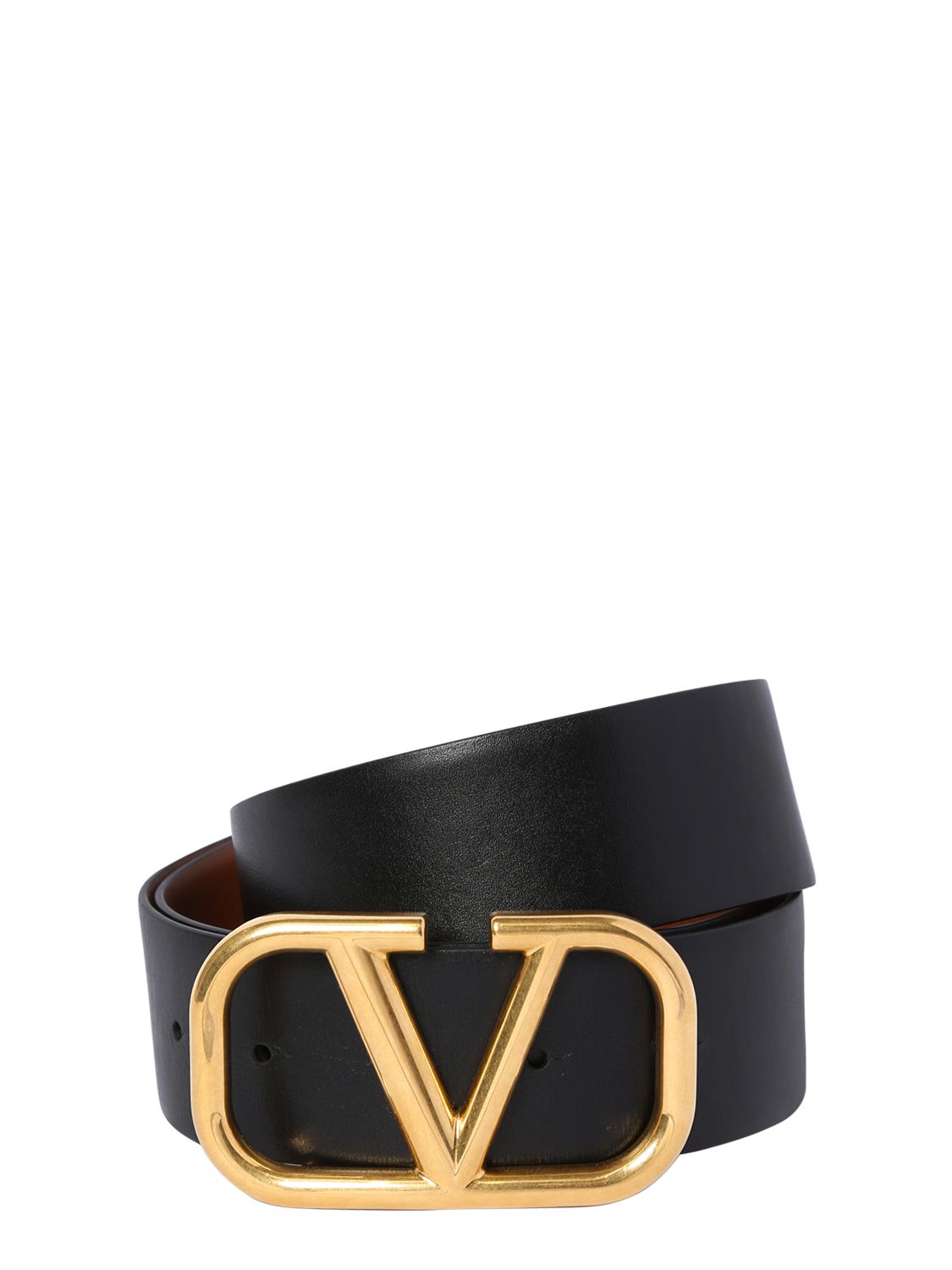 Cintura Reversibile In Pelle Con Logo 4cm - VALENTINO GARAVANI - Modalova