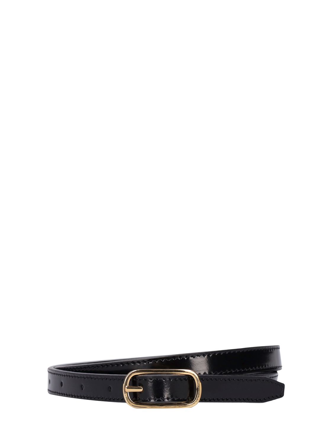 Cintura Slim Fit In Pelle Con Fibbia Ovale 1.5cm - TOTEME - Modalova
