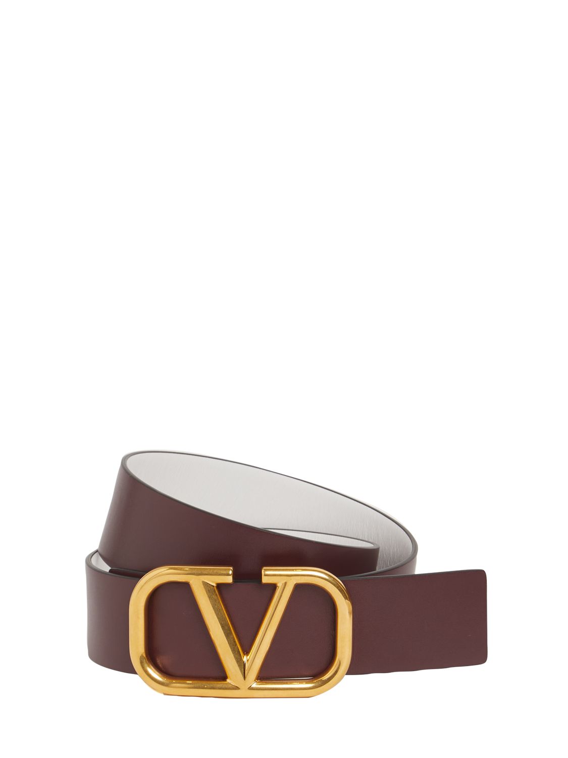 Cintura Reversibile In Pelle Con Logo 4cm - VALENTINO GARAVANI - Modalova