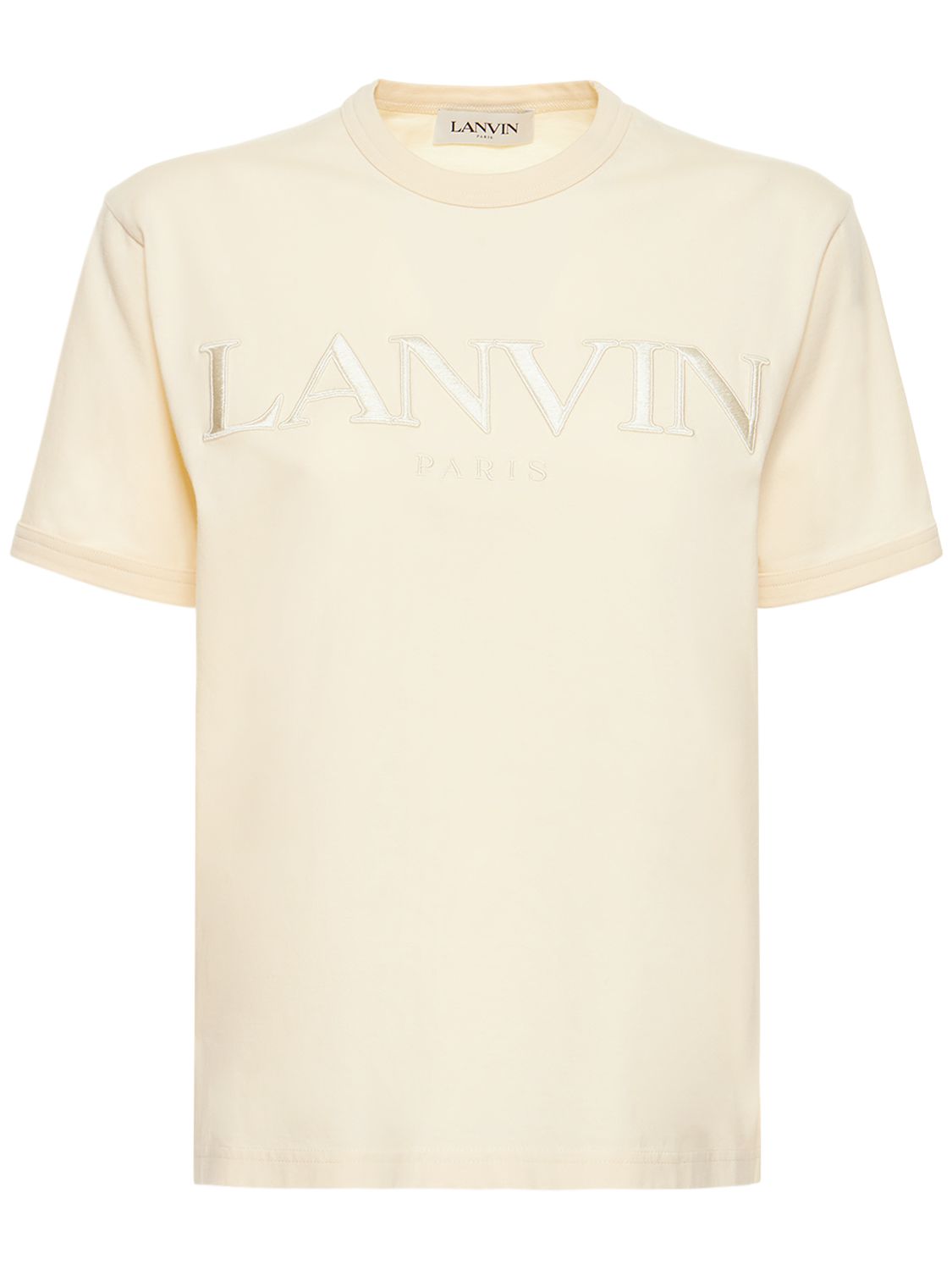 T-shirt In Jersey Di Cotone Con Logo - LANVIN - Modalova