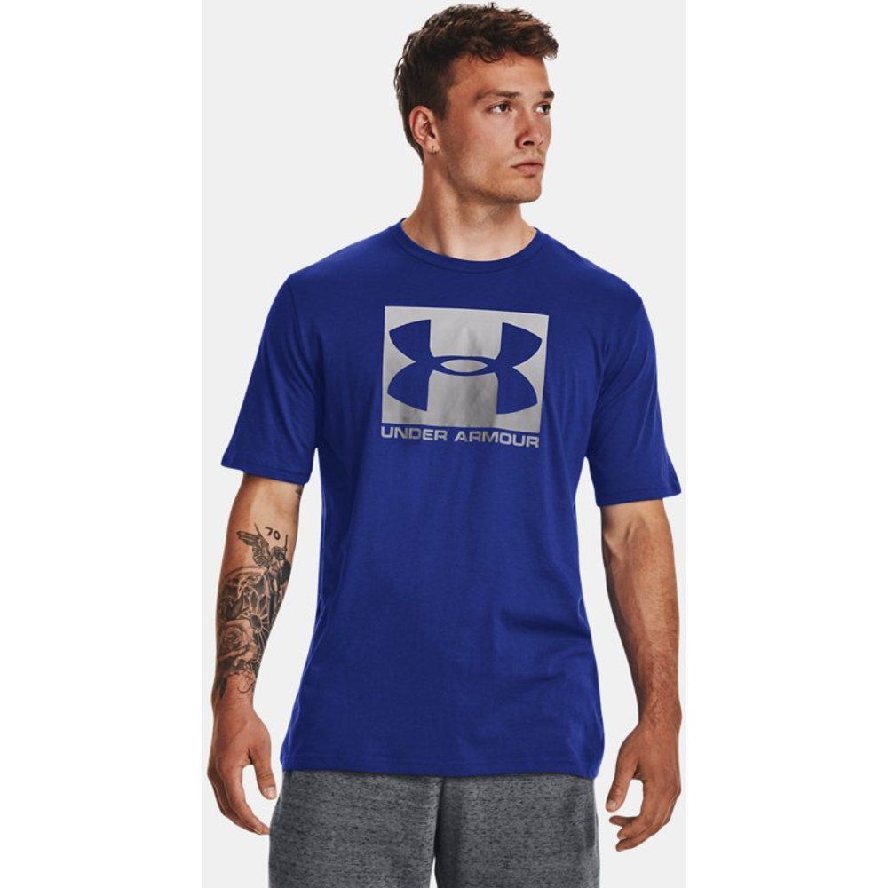 T-shirt a manica corta Boxed Sportstyle da uomo Royal / Graphite S - Under Armour - Modalova