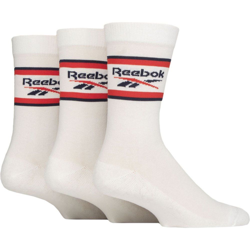 Mens and Women's 3 Pair Essentials Cotton Crew Socks 4.5-6 UK - Reebok - Modalova