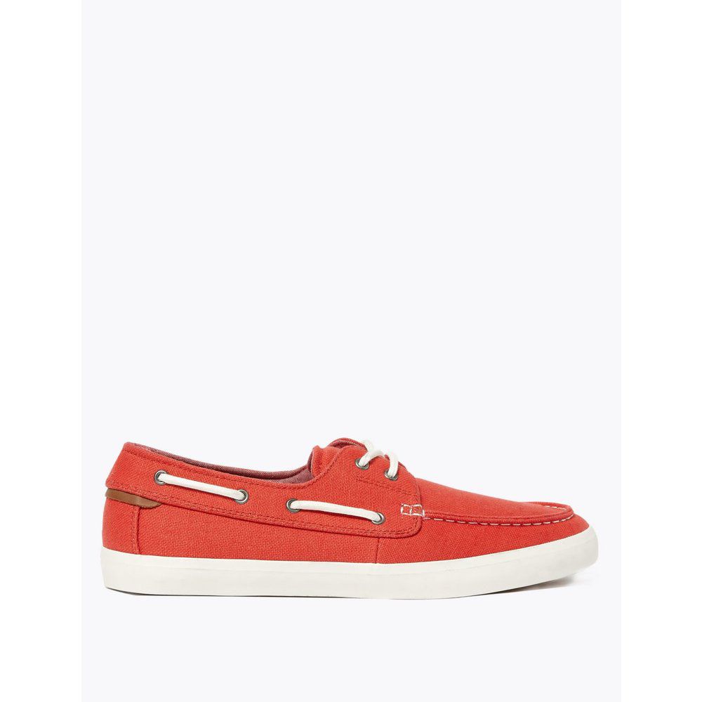 Canvas Boat Shoes orange - Marks & Spencer - Modalova