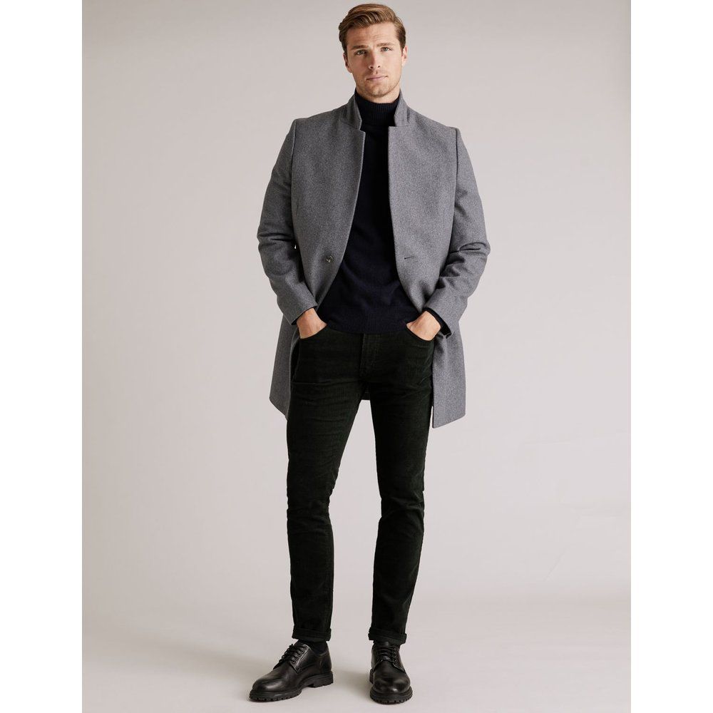Wool Overcoat grey - Marks & Spencer - Modalova