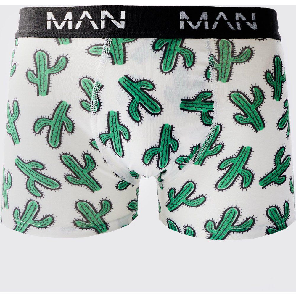 Boxer Man con stampa di cactus - boohoo - Modalova