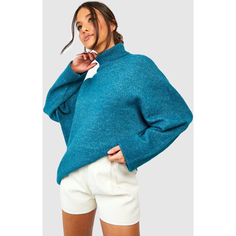 Maglione in maglia morbida con collo alto - boohoo - Modalova